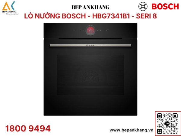 Lò nướng âm tủ Bosch - HBG7341B1 - Series 8 - Nhập khẩu Đức 